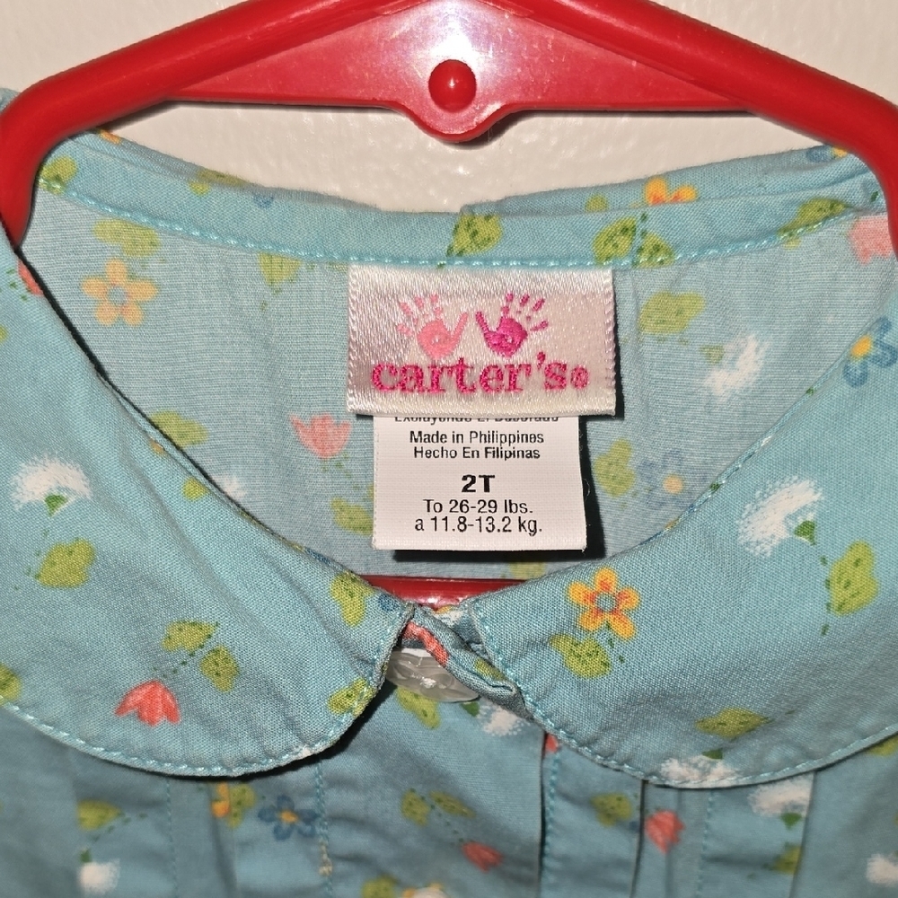 Carter's Blue Floral Kids Dress LOT-R1 - Picture 2 of 5